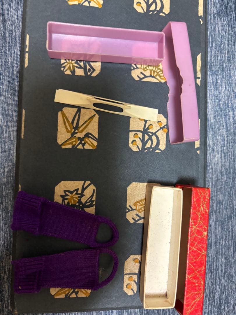 三味線 本体 青色 木製 3弦 ケース付き ×2