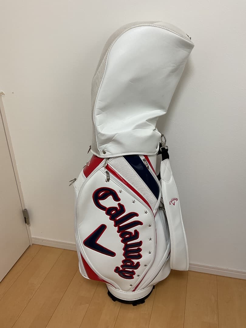 キャロウェイ　Callaway キャディバッグ　白赤青　中古品