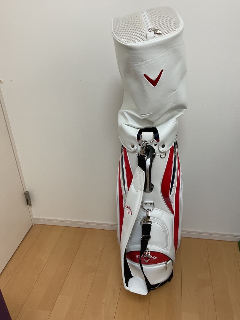 キャロウェイ　Callaway キャディバッグ　白赤青　中古品