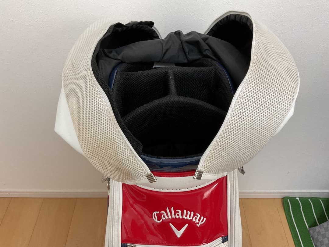 キャロウェイ　Callaway キャディバッグ　白赤青　中古品