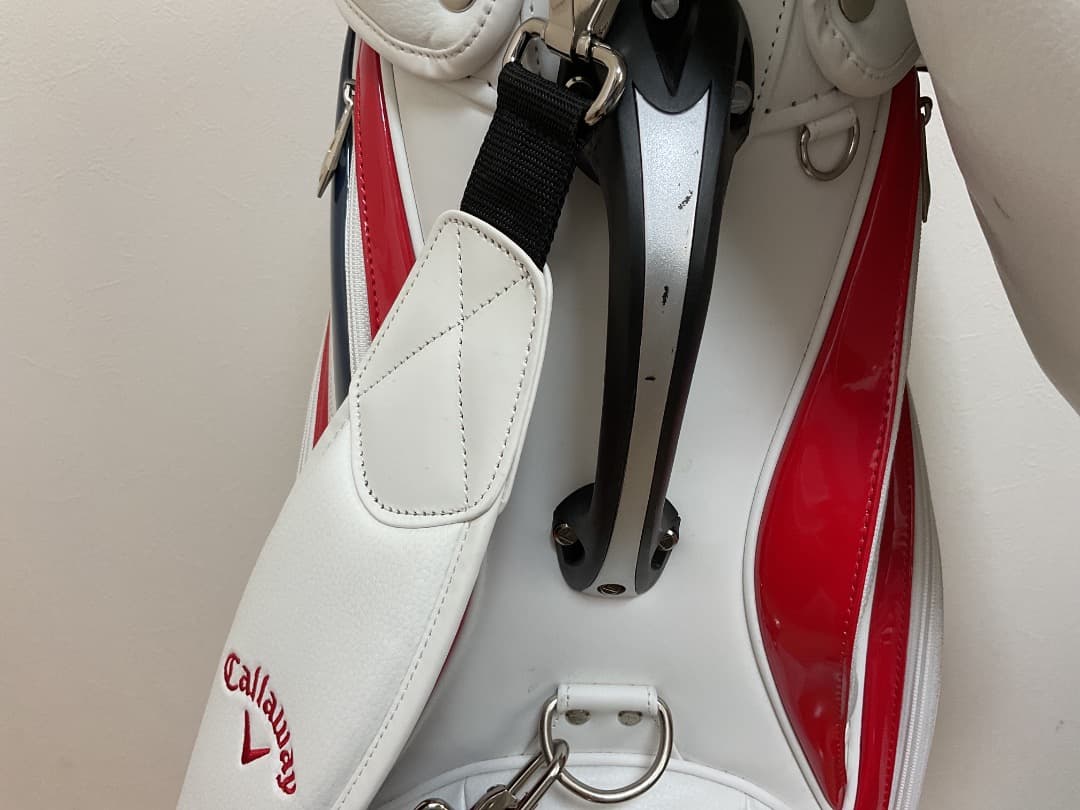 キャロウェイ　Callaway キャディバッグ　白赤青　中古品