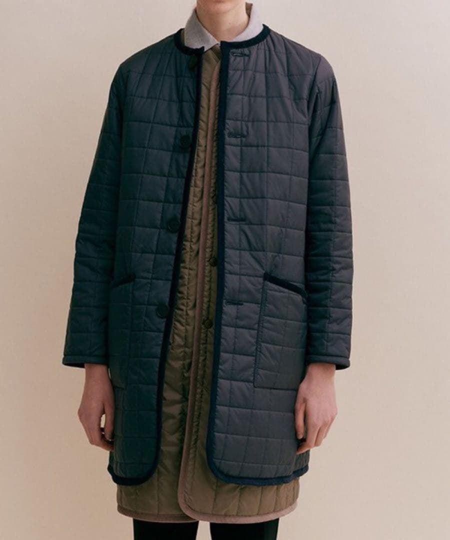 ジャケット・アウター LAVENSTER LONGLINE ROUND COLLAR COAT