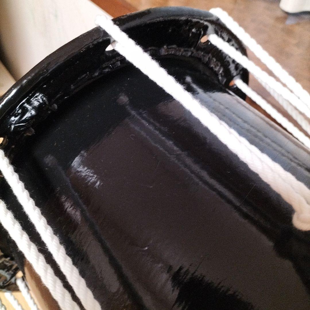 担ぎ太鼓　　和太鼓 　天然皮革　ストラップ付き　中古品⑩