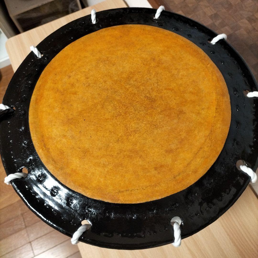 担ぎ太鼓　　和太鼓 　天然皮革　ストラップ付き　中古品⑩