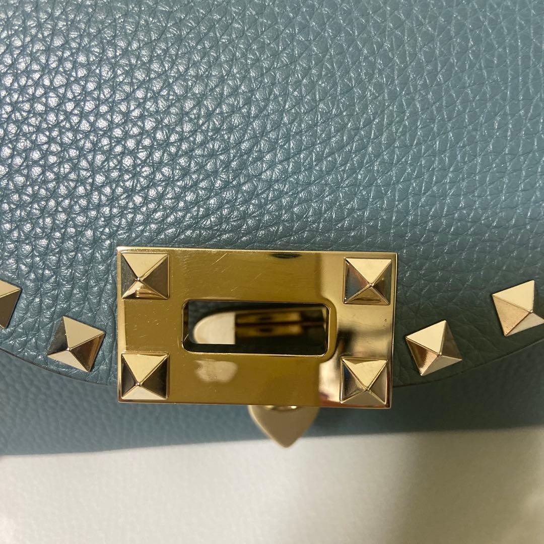 Valentino スタッズ ショルダーバッグ 青