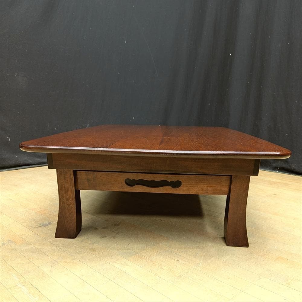 カリモク 欅 ケヤキ 折り畳み 座卓 座敷机 ローテーブル 和家具 座敷