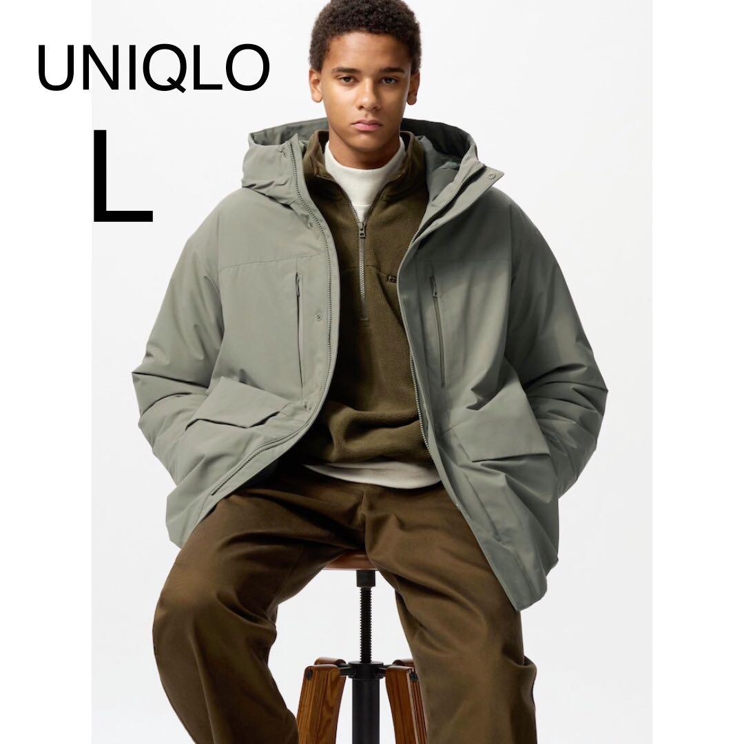 ユニクロ ハイブリッドダウンパーカ 2024年モデル Lカーキ - メルカリ