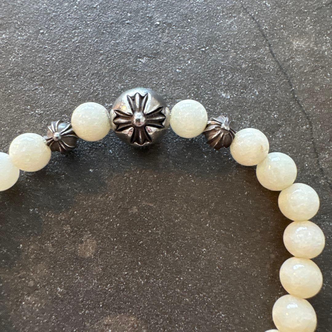 クロムハーツ！Chrome Hearts！数珠！レア！ホワイトオニキス