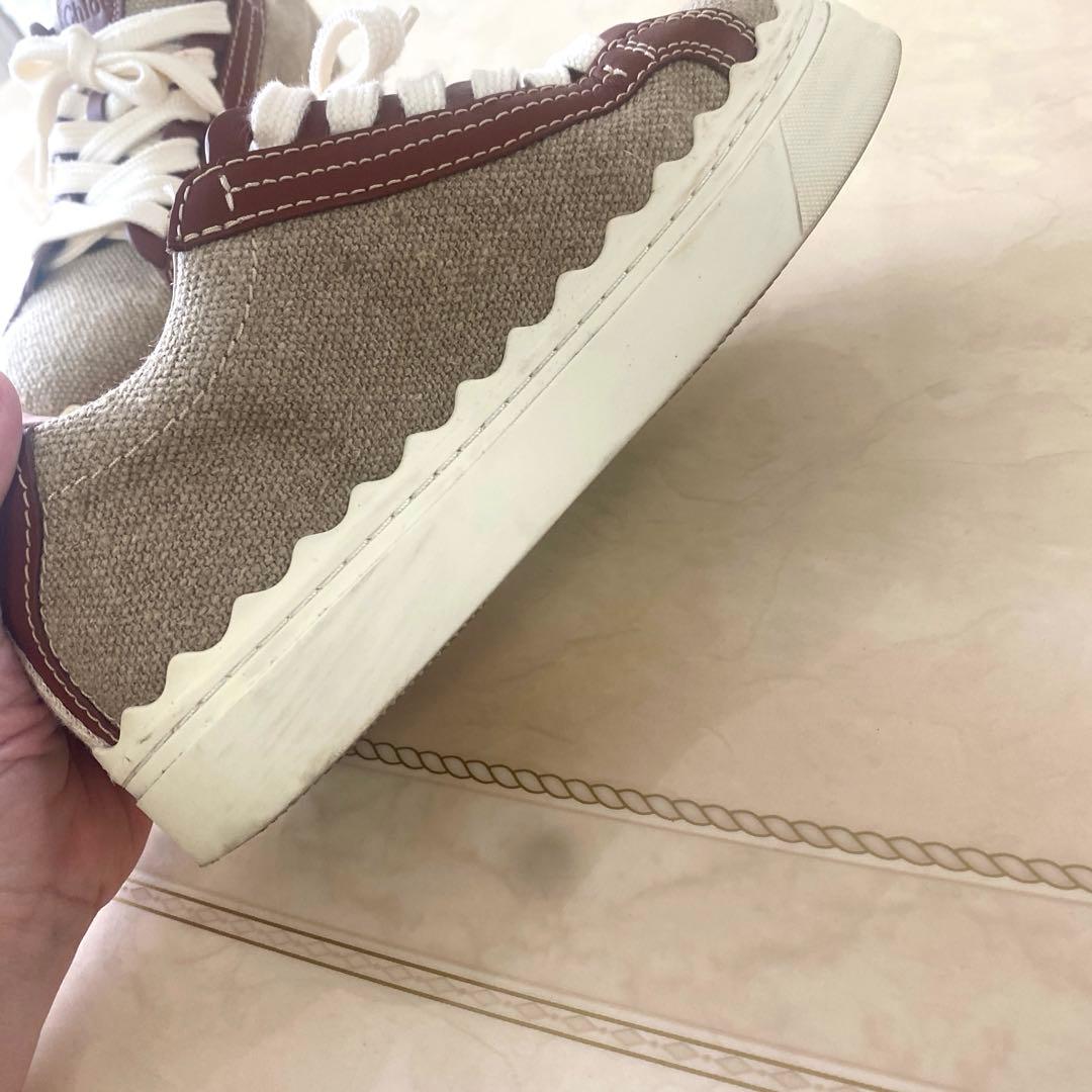 Chloé ⭐︎クロエ⭐︎本物ベージュ ブラウン　スニーカー36 ウッディローレン