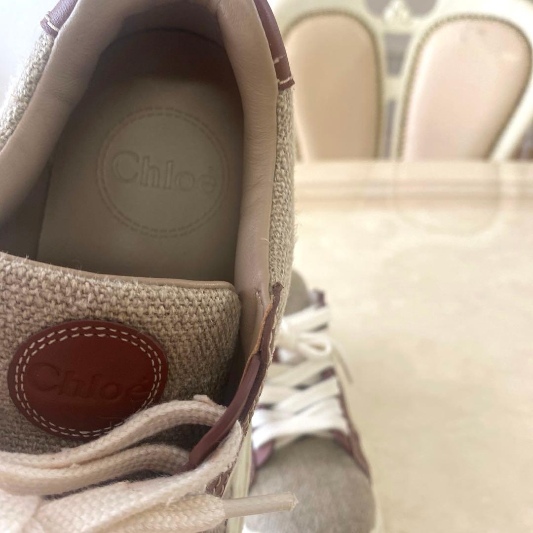Chloé ⭐︎クロエ⭐︎本物ベージュ ブラウン　スニーカー36 ウッディローレン