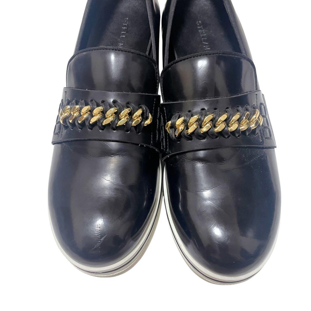 ステラマッカートニー　本革　ローファー　ブラック