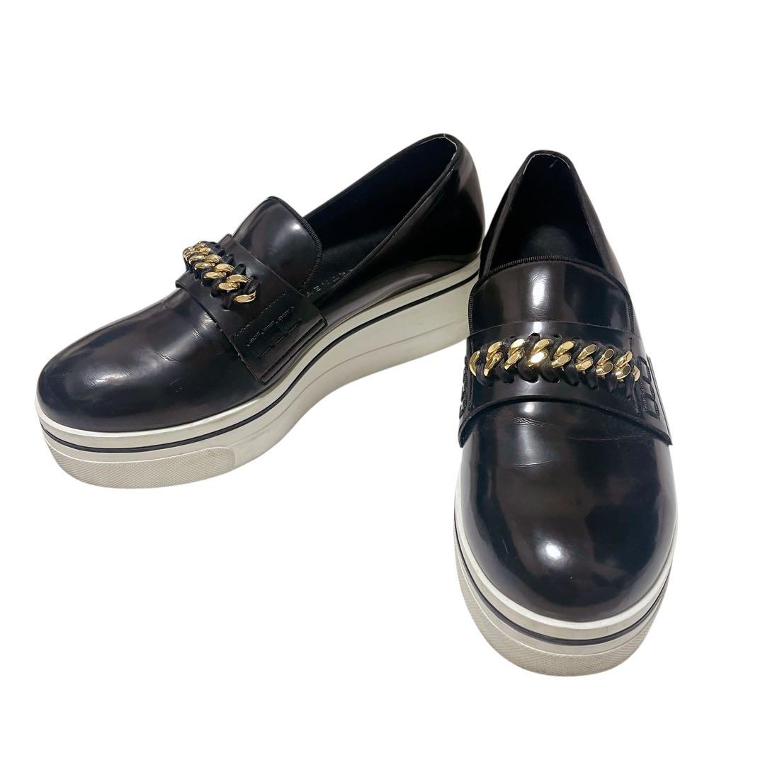 ステラマッカートニー　本革　ローファー　ブラック