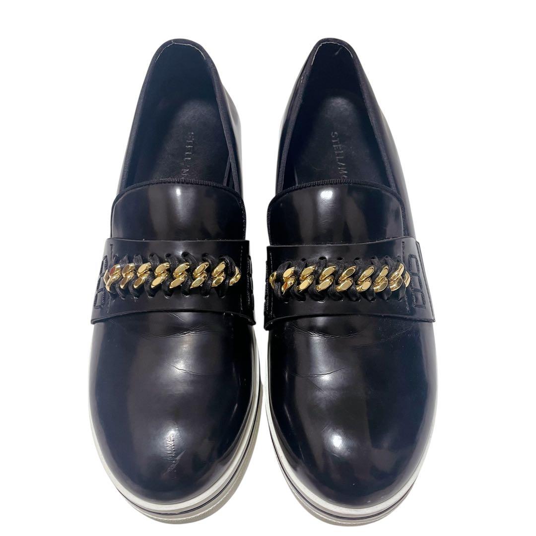 ステラマッカートニー　本革　ローファー　ブラック