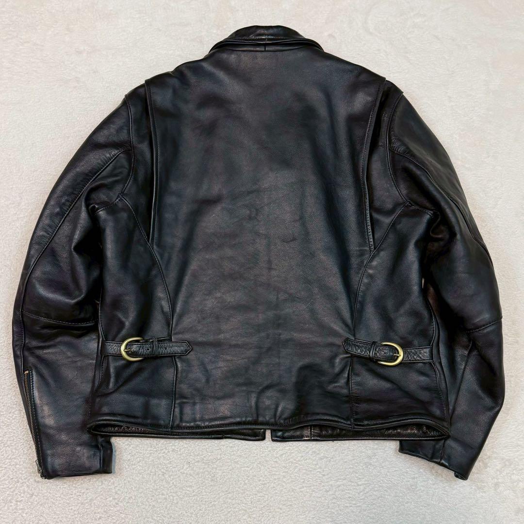 SIZE46 VANSON ENF ライダースジャケット ブラック 大きいサイズ