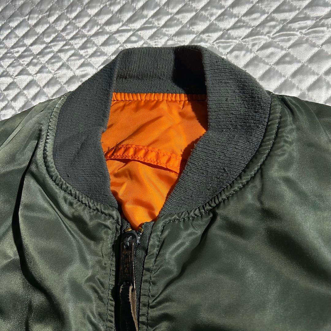 80s ALPHA USA製 民間品 3本線 MA-1 USAF 民生 - メルカリ