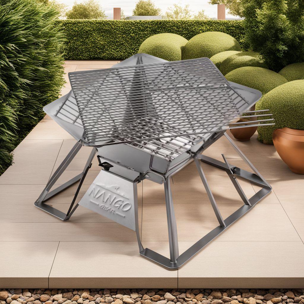 ステンレス製焚き火台 コンパクト 2WAY グリル 帆布製ケース付き