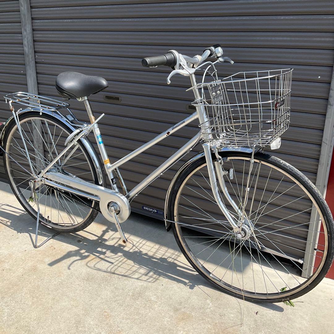 前橋市内引渡し】自転車27インチ カゴ/鍵/ライト付き
