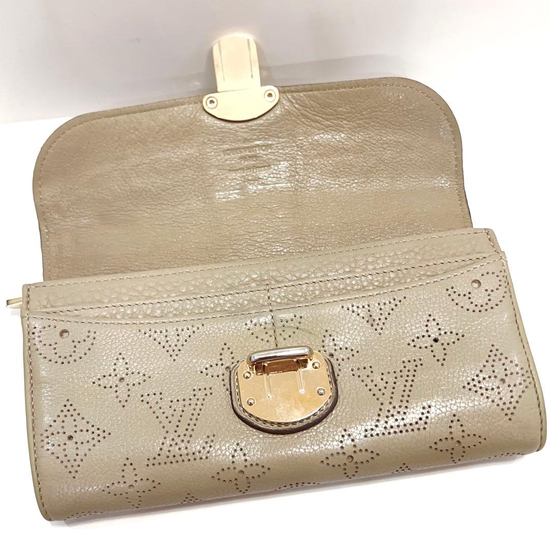 ルイヴィトン マヒナ ポルトフォイユ イリス 長財布 ベージュ M58088