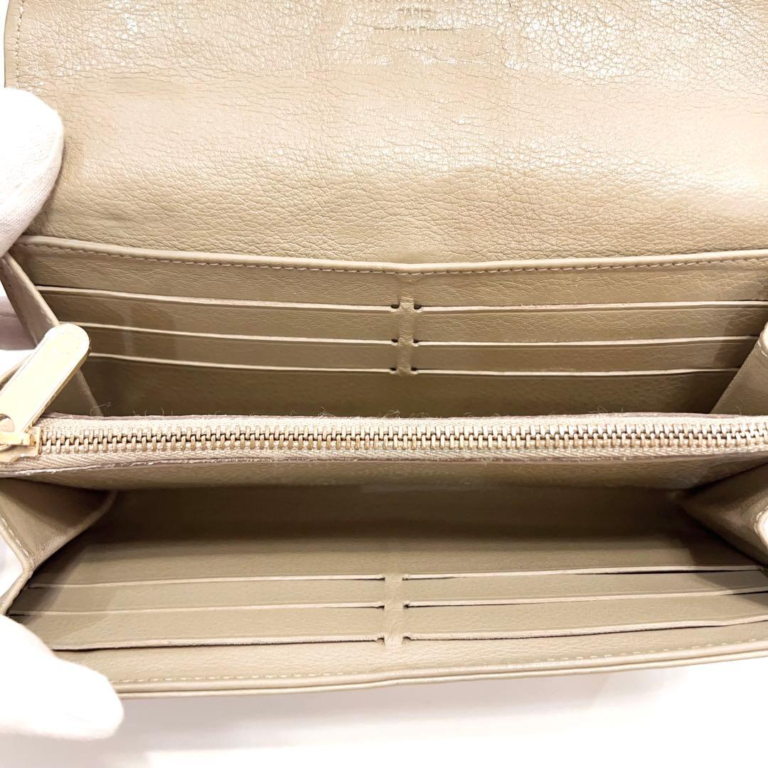 ルイヴィトン マヒナ ポルトフォイユ イリス 長財布 ベージュ M58088