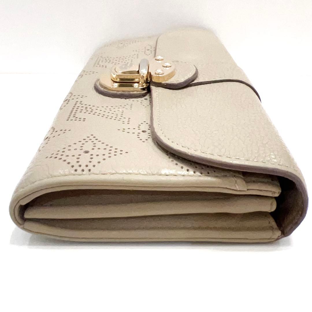 ルイヴィトン マヒナ ポルトフォイユ イリス 長財布 ベージュ M58088