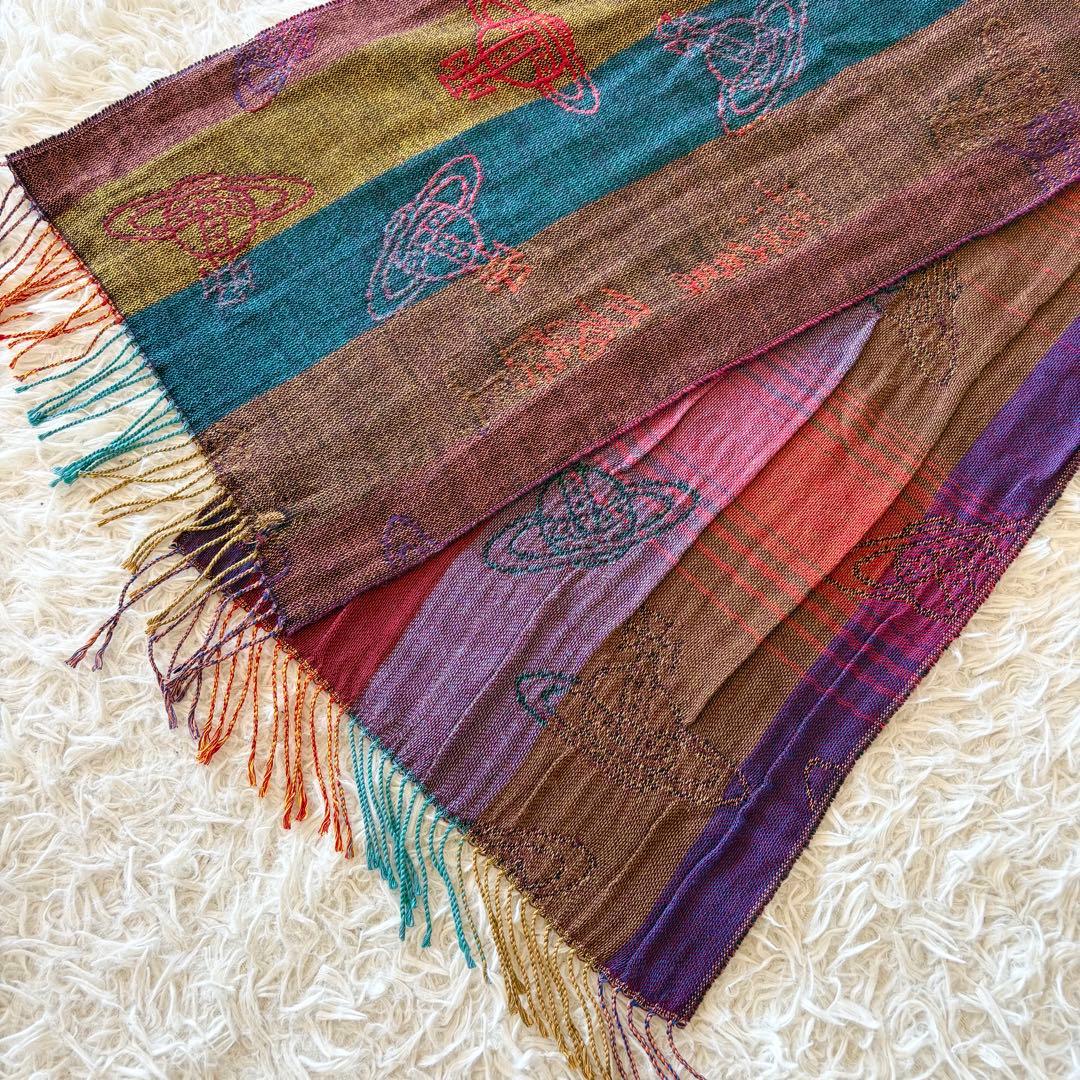 Vivienne Westwood ストール ジャガード オーブ マルチカラー