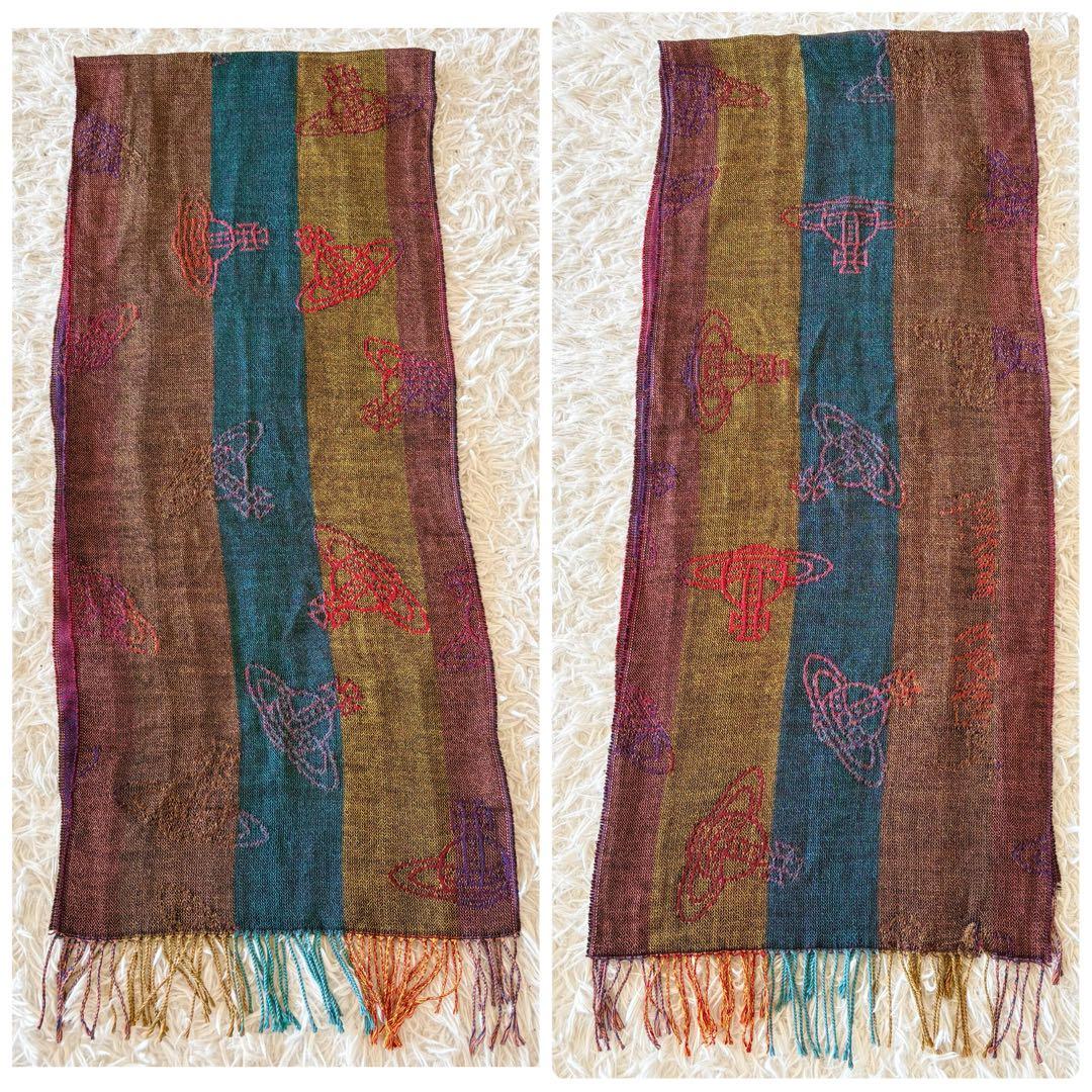 Vivienne Westwood ストール ジャガード オーブ マルチカラー