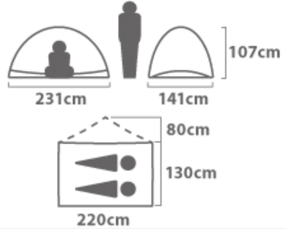 NEMO TANI 2P/ニーモタニ2P/2人用軽量山岳テント/フットプリント付