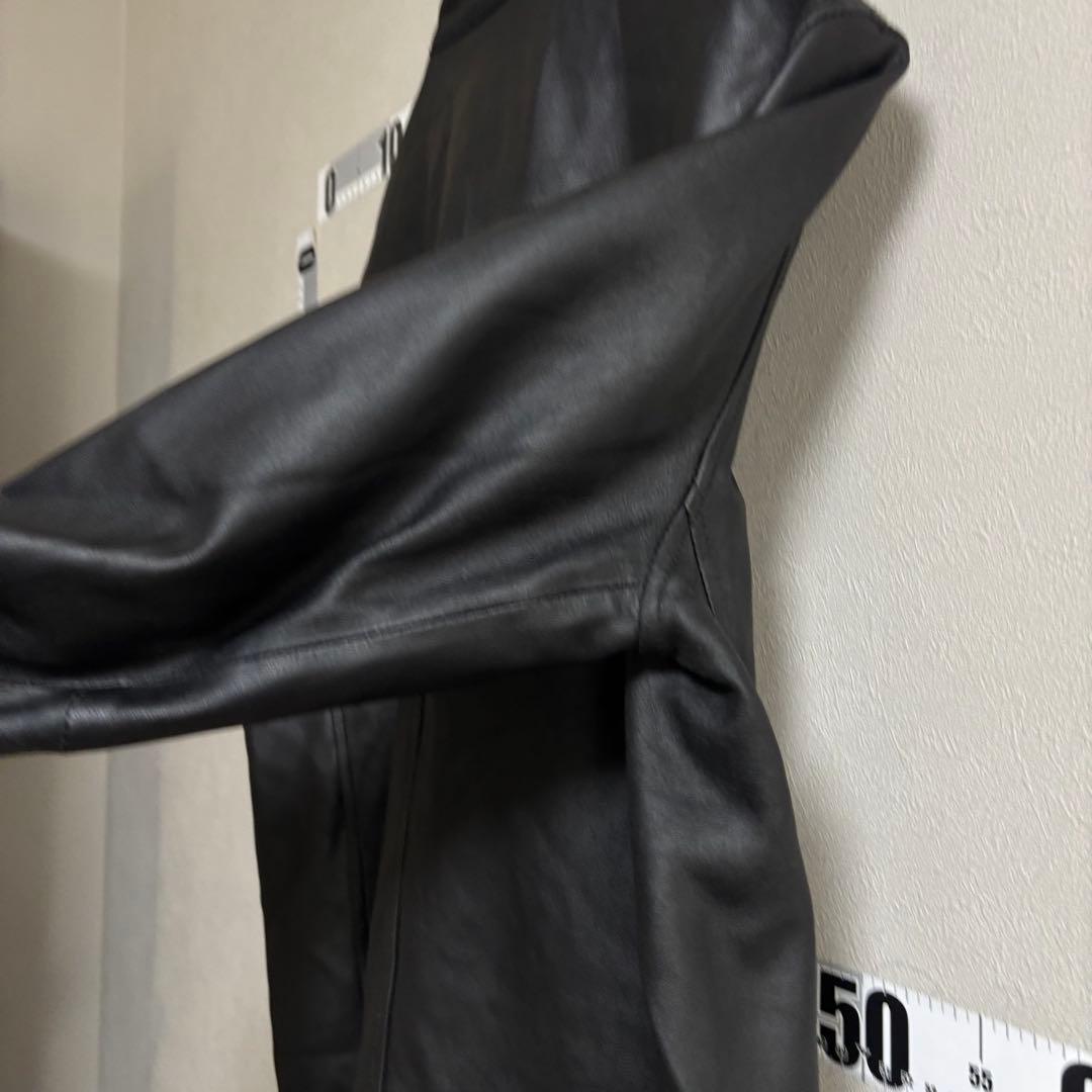 UNITED ARROWS ラムレザー シングルライダースジャケット 黒 L