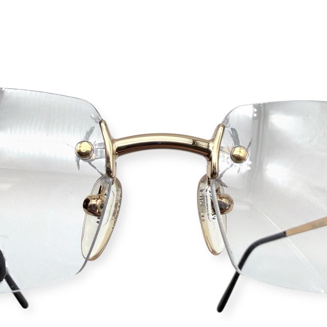 VERSACE ヴェルサーチ　リムレスサングラス　メデューサ　スクエア　ゴールド