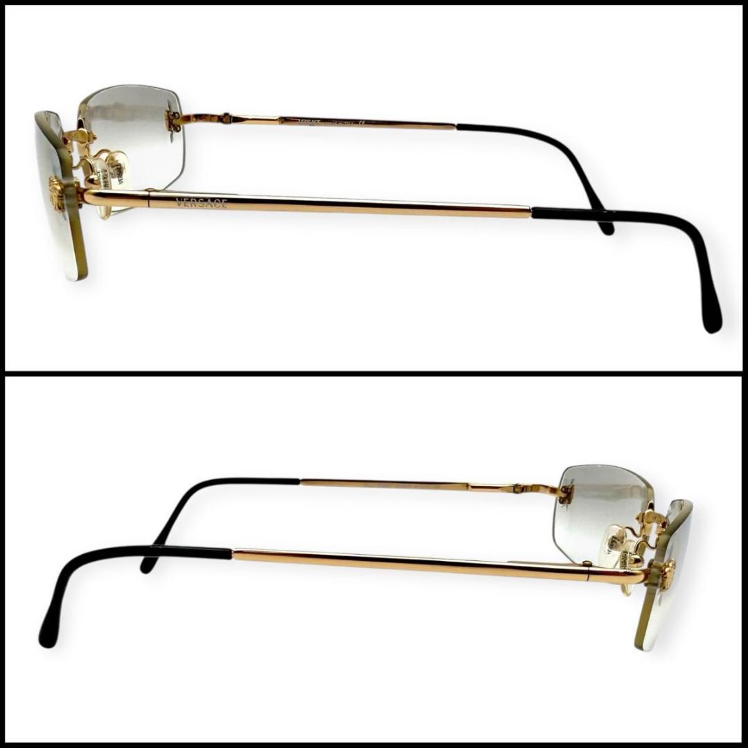 VERSACE ヴェルサーチ　リムレスサングラス　メデューサ　スクエア　ゴールド
