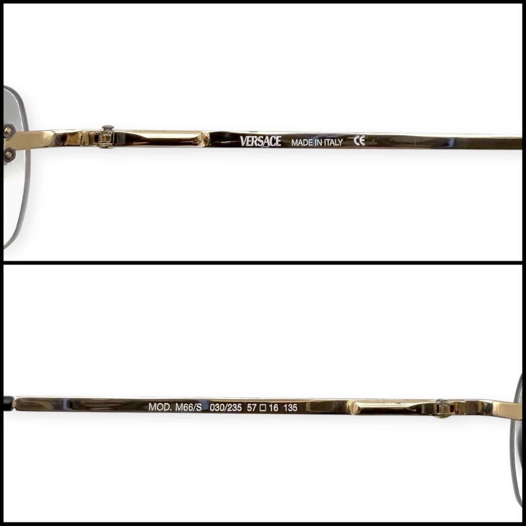 VERSACE ヴェルサーチ　リムレスサングラス　メデューサ　スクエア　ゴールド