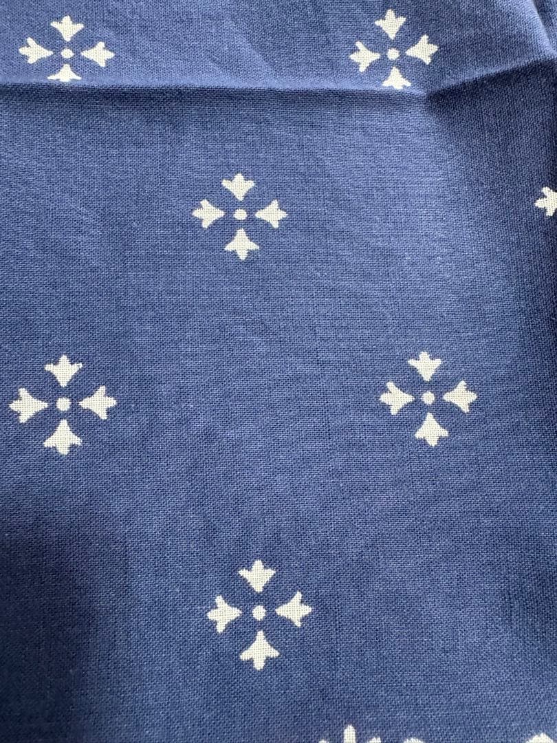 ヴィンテージバンダナ クロス柄 ショベル柄 rn14193 ネイビー 今市