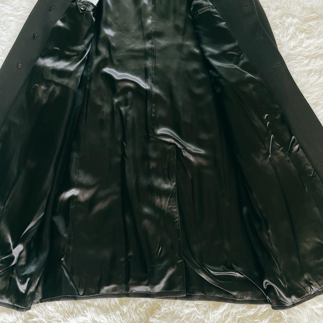 希少サイズ✨【アルマーニコレツォーニ】ロング チェスターコート ウール 黒54