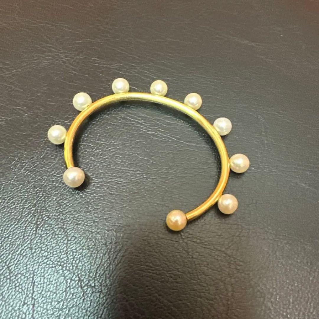 まる様　bijou de M ビジュードエム パールゴールドブレスレット