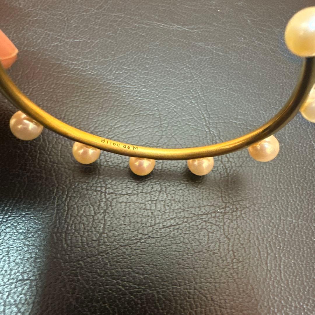まる様　bijou de M ビジュードエム パールゴールドブレスレット