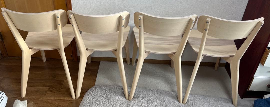 IKEA ダイニングチェア LISABO 4脚セット クッションSET