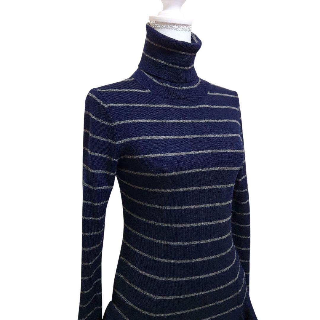 【美品】sacai 変形 ドッキング ニットワンピース ボーダー 日本製 2