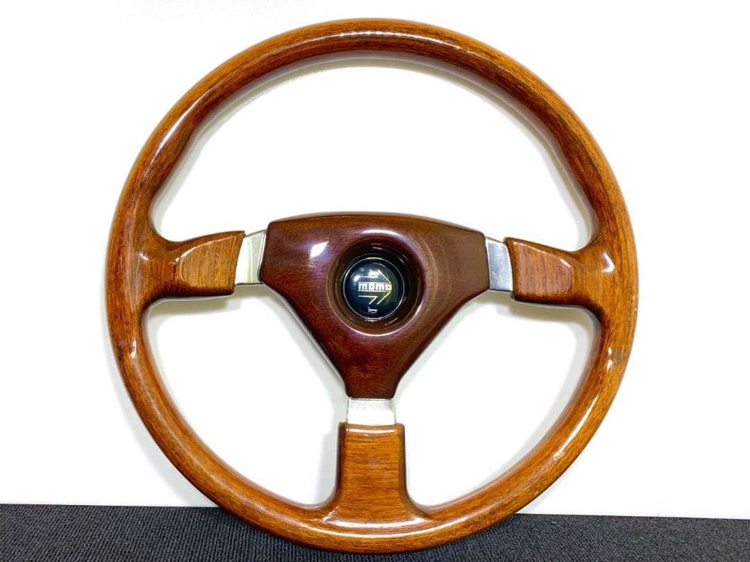 モモ ヴェローチェ レーシング ダーク ウッド ステアリング 希少 36.5