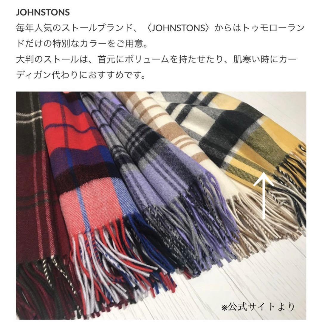 希少 Johnstons カシミヤストール トゥモローランド40周年記念★大判