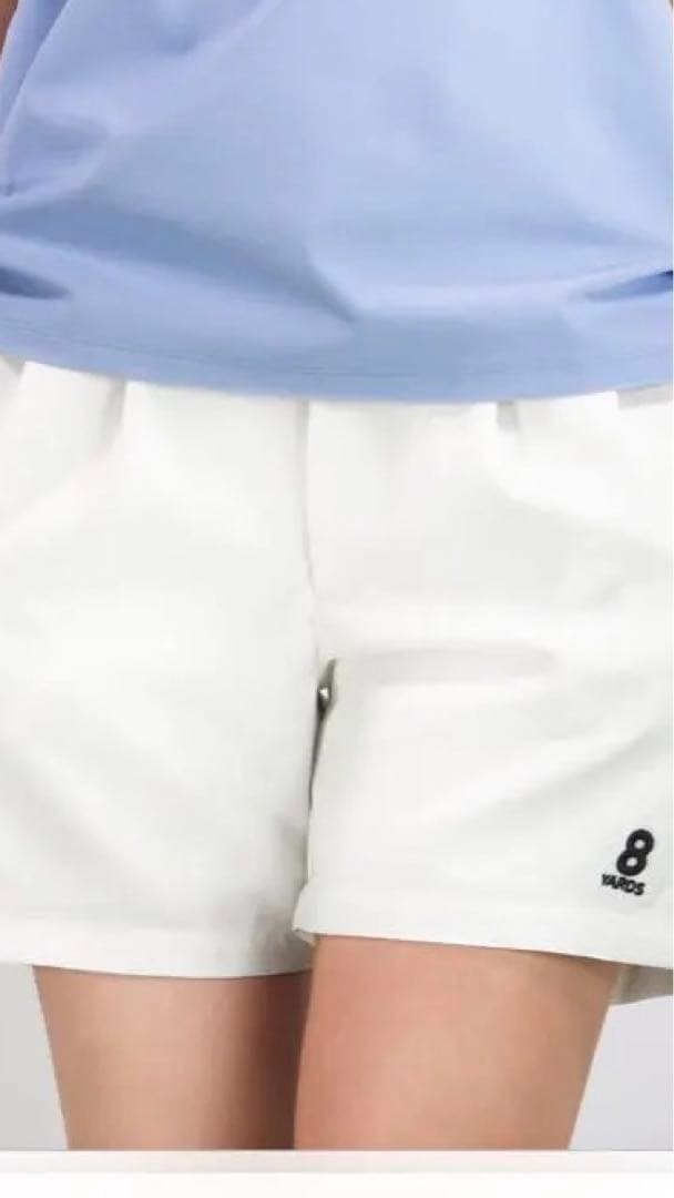 8YARDS 2025完売品 レディース ダブルタックショーツ ホワイト-定番人気