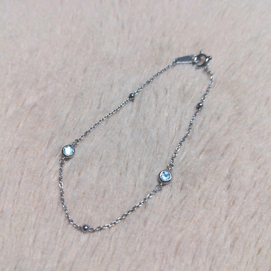 ド*☆様 ヴァンドーム青山　Pt.850　プラチナ　アクアマリンブレスレット　1