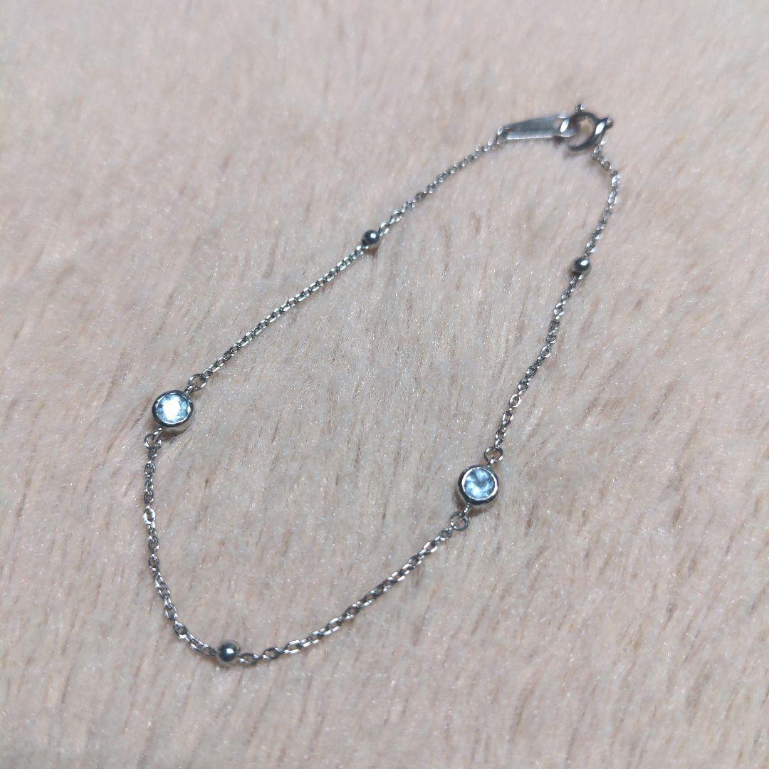 ド*☆様 ヴァンドーム青山　Pt.850　プラチナ　アクアマリンブレスレット　1