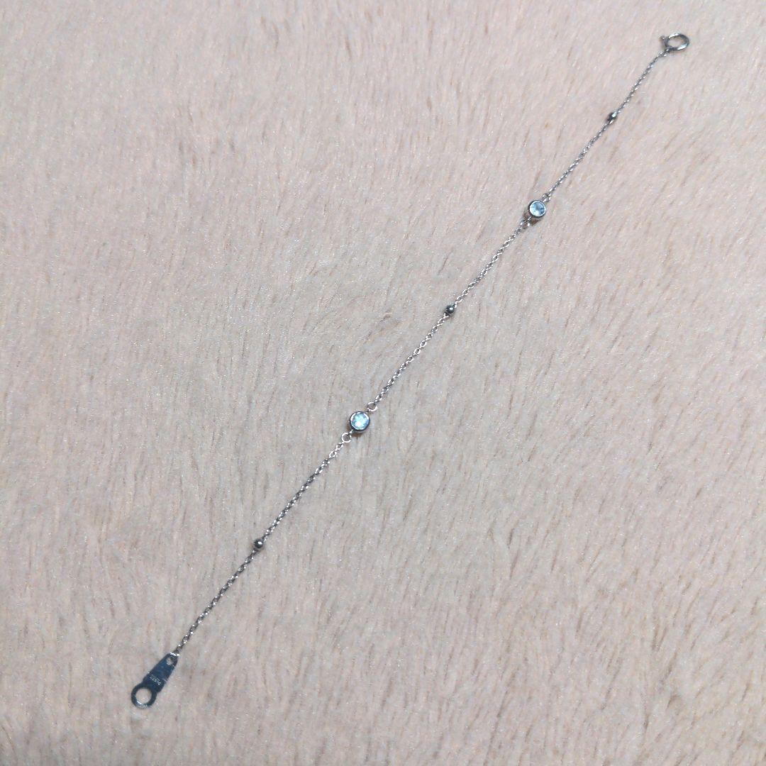 ド*☆様 ヴァンドーム青山　Pt.850　プラチナ　アクアマリンブレスレット　1