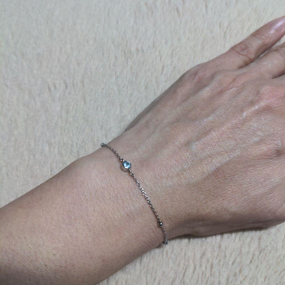 ド*☆様 ヴァンドーム青山　Pt.850　プラチナ　アクアマリンブレスレット　1