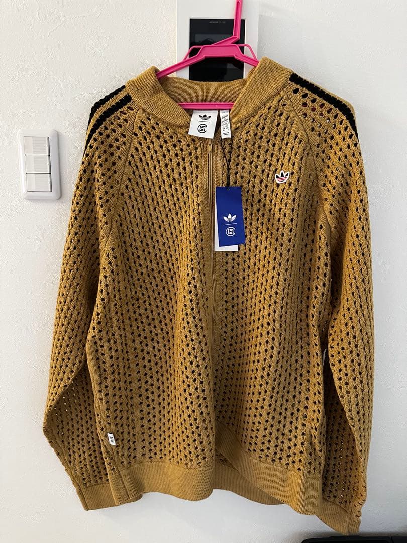 アディダス x clot メッシュジャージ セットアップ ベージュ XL