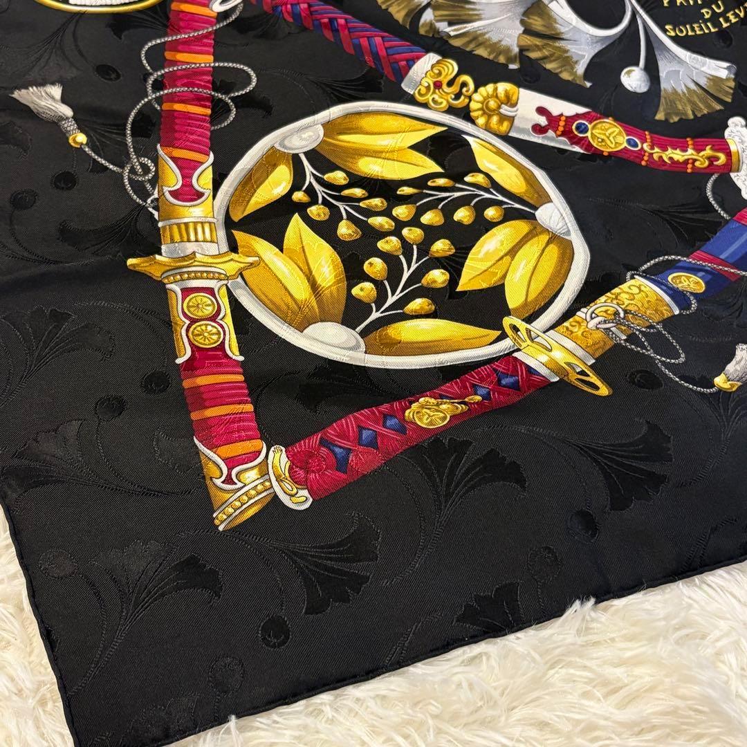 美品　エルメス HERMES カレ90 スカーフ Daimyo 日本モチーフ