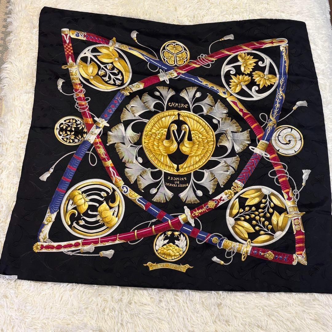 美品　エルメス HERMES カレ90 スカーフ Daimyo 日本モチーフ