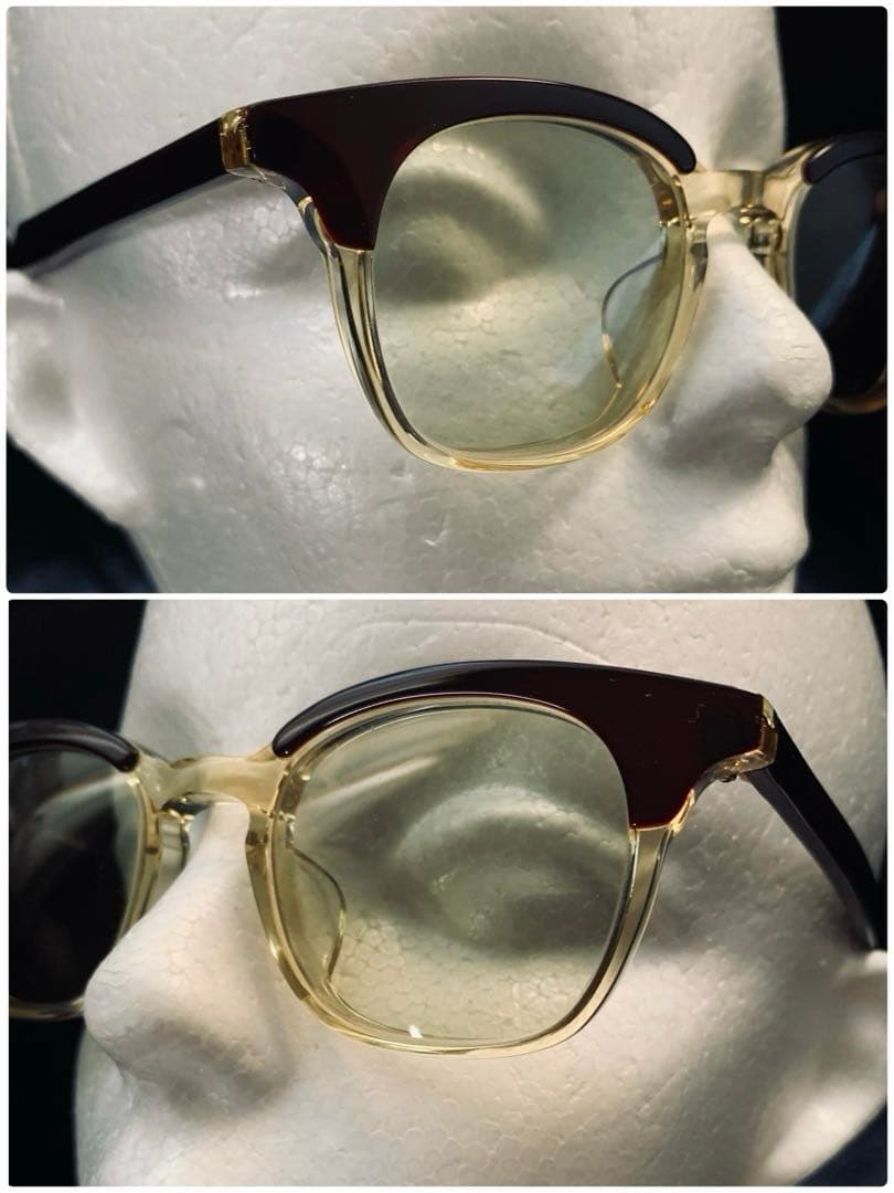 白山眼鏡「POST 」 ボルドー&キハク色の色気立つコンビフレーム - メルカリ