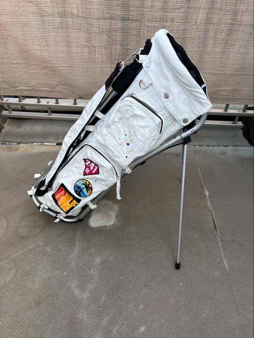ミズノ ゴルフ5コラボ スタンド式ゴルフバッグ ホワイト