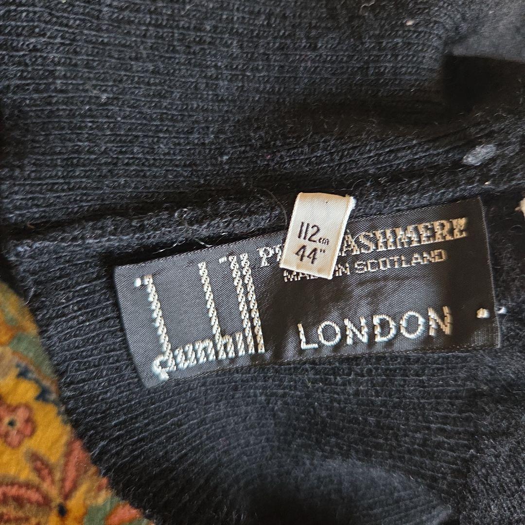 DUNHILL ・ブラック・カシミア・タートルネック セーター